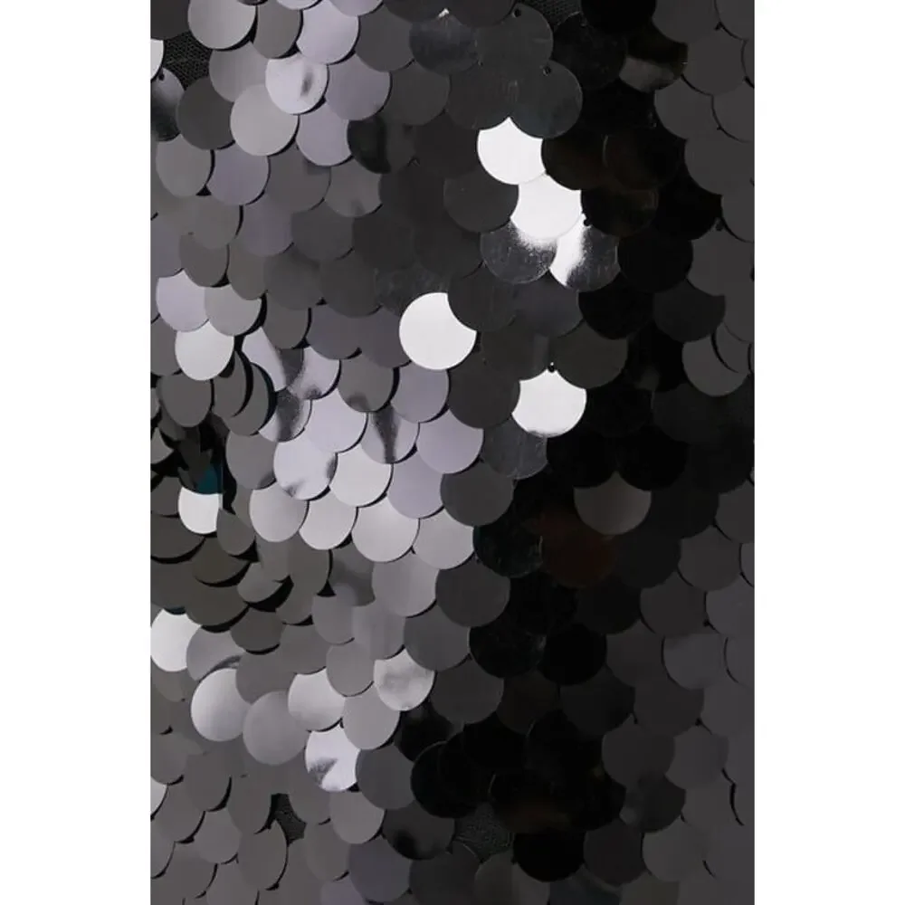SIMON MILLER Sequin Dizzy Party Mini Skirt Mid Rise Lined Black Size 10 - Picture 5 of 13